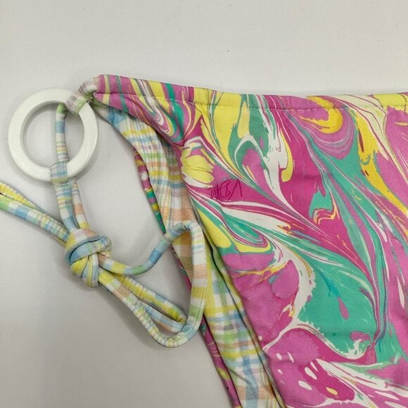 VDM Reversible Ziggy Sorbet Marble Tartan Pastel Bikini Bottom Medium NWT‎ - Picture 5 of 10